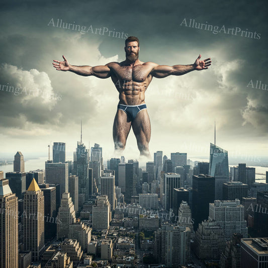 Male Model Muscular Digital Art AI Fantasy - 100D