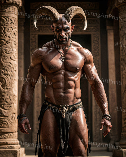 Male Model Muscular Digital Art AI Fantasy - 115D