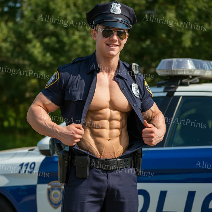 Male Model Muscular Digital Art AI Fantasy - 117D