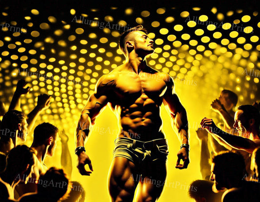 Male Model Muscular Digital Art AI Fantasy - 119D
