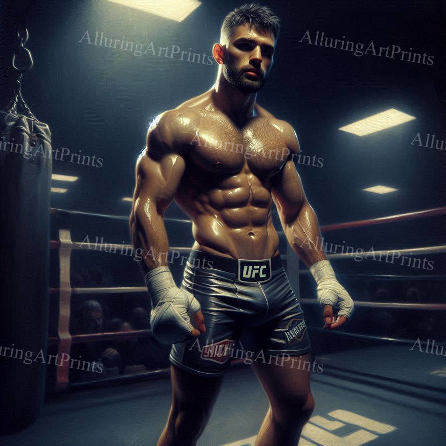 Male Model Muscular Digital Art AI Fantasy - 130D