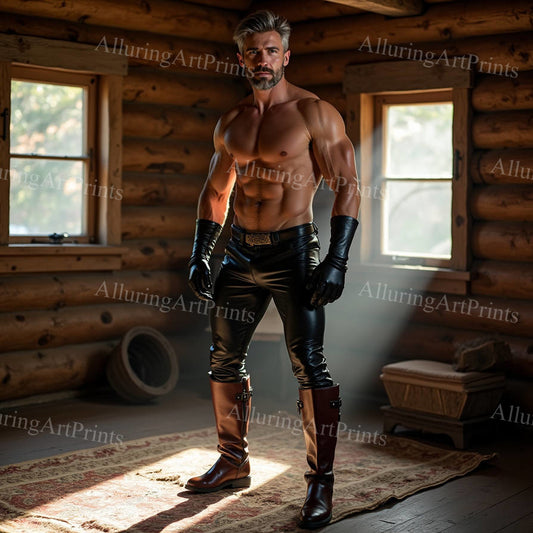 Male Model Muscular Digital Art AI Fantasy - 139D