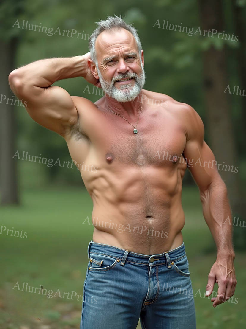 Male Model Muscular Digital Art AI Fantasy - 143D