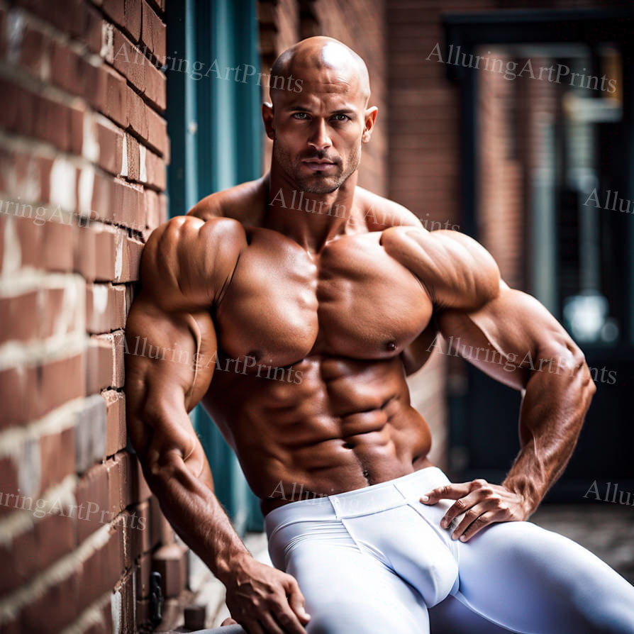 Male Model Muscular Digital Art AI Fantasy - 167D