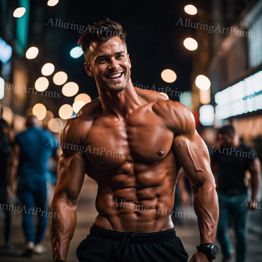 Male Model Muscular Digital Art AI Fantasy - 173D