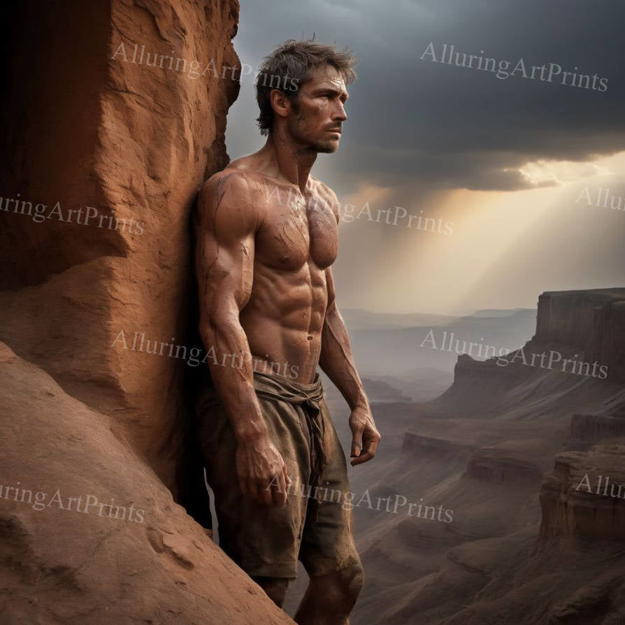 Male Model Muscular Digital Art AI Fantasy - 18D