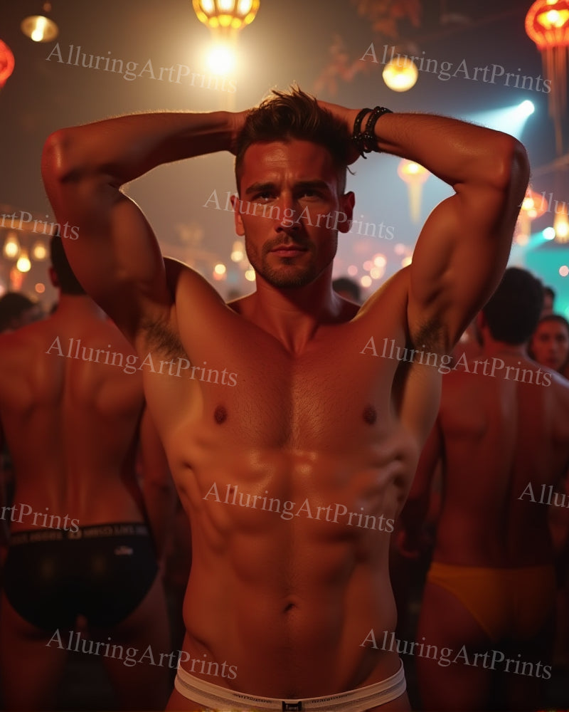 Male Model Muscular Digital Art AI Fantasy - 18D