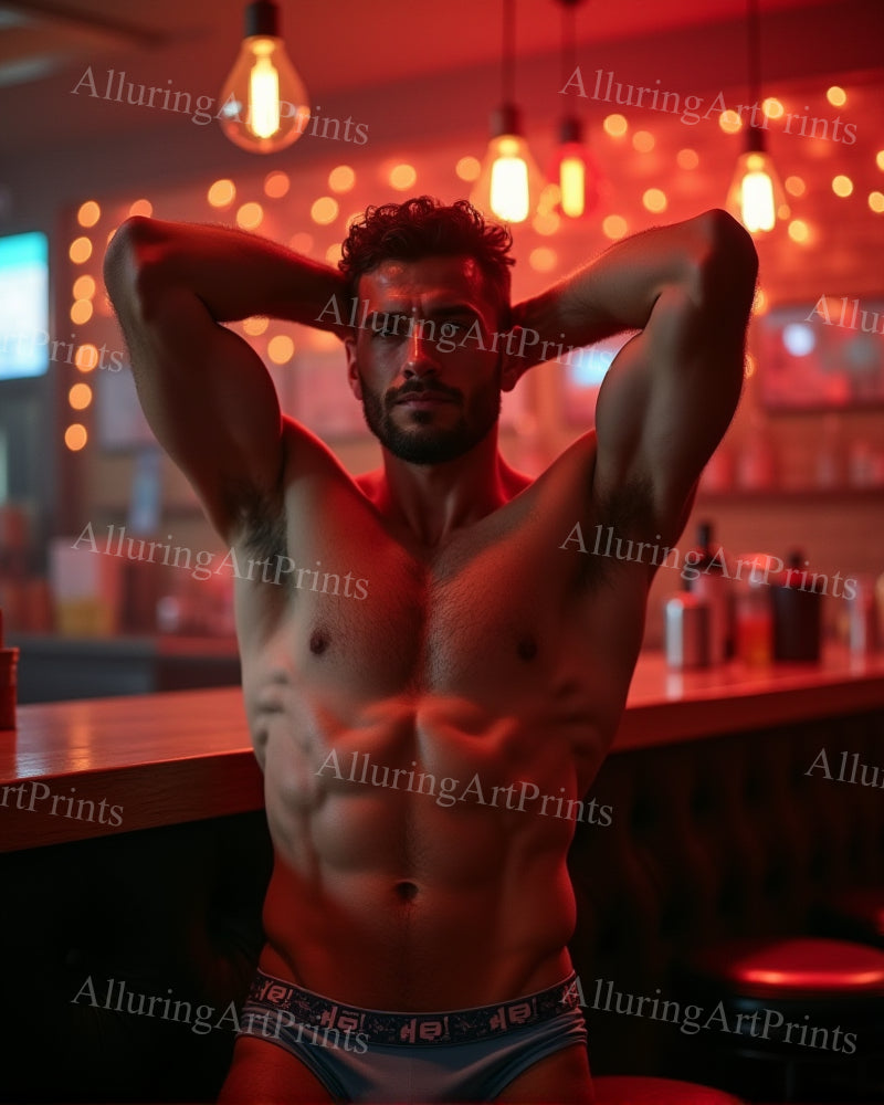 Male Model Muscular Digital Art AI Fantasy - 19D