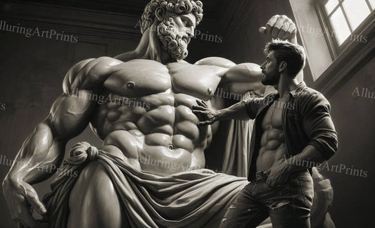 Male Model Muscular Digital Art AI Fantasy - 20D