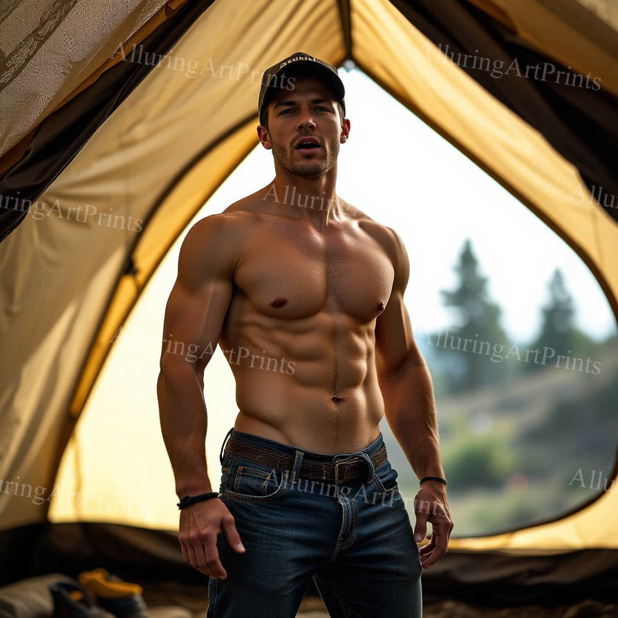 Male Model Muscular Digital Art AI Fantasy - 220D