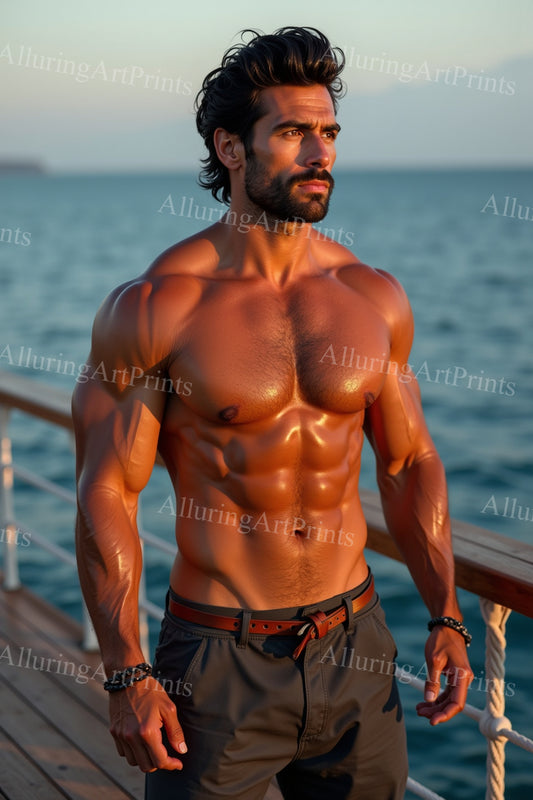 Male Model Muscular Digital Art AI Fantasy - 23D