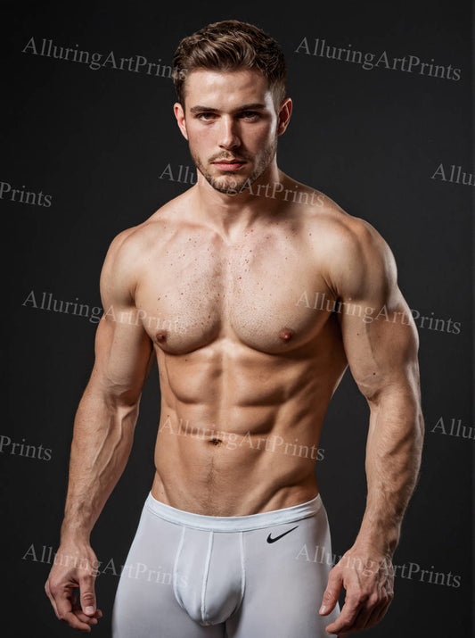 Male Model Muscular Digital Art AI Fantasy - 237D
