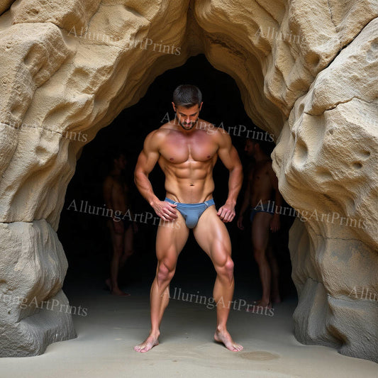 Male Model Muscular Digital Art AI Fantasy - 276D