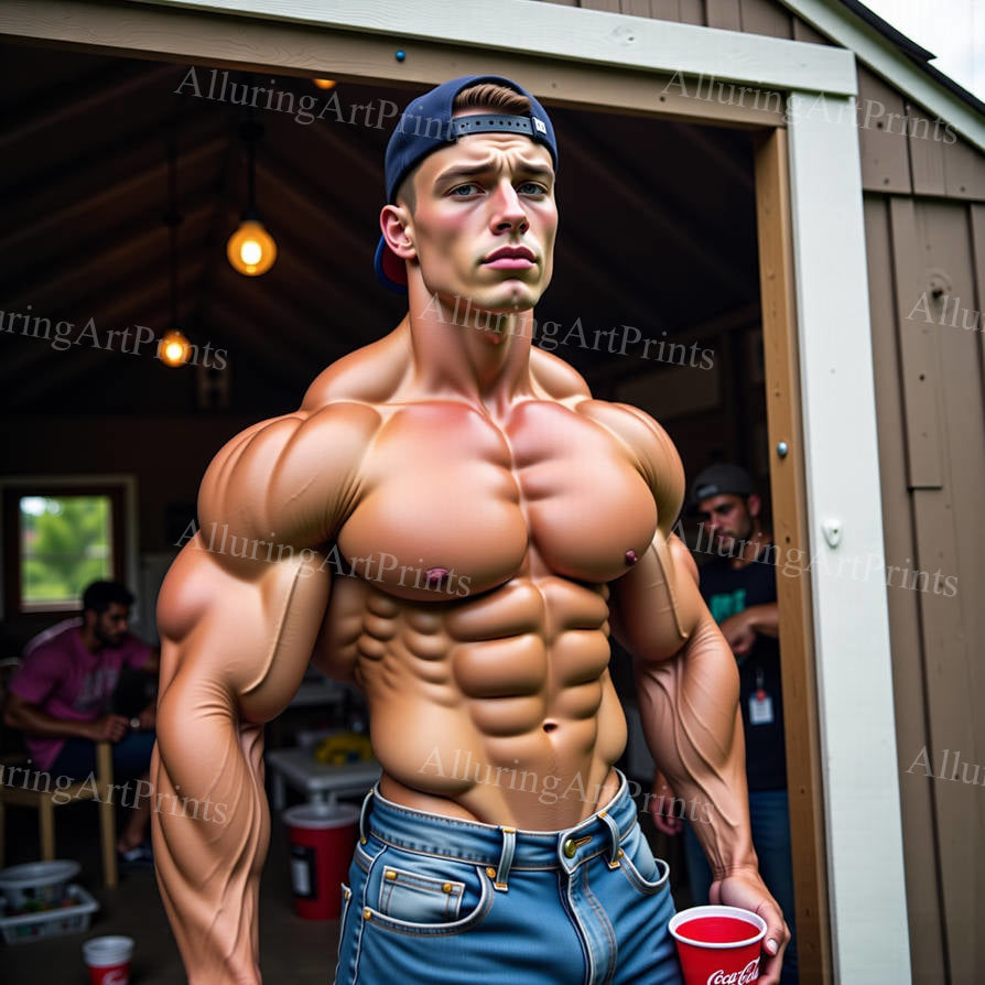 Male Model Muscular Digital Art AI Fantasy - 278D