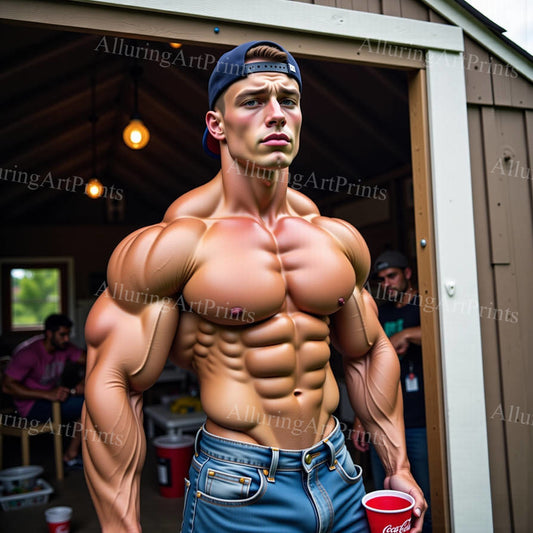 Male Model Muscular Digital Art AI Fantasy - 278D