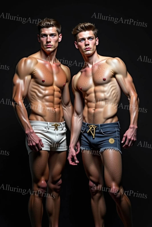 Male Models Muscular Digital Art AI Fantasy - 289D