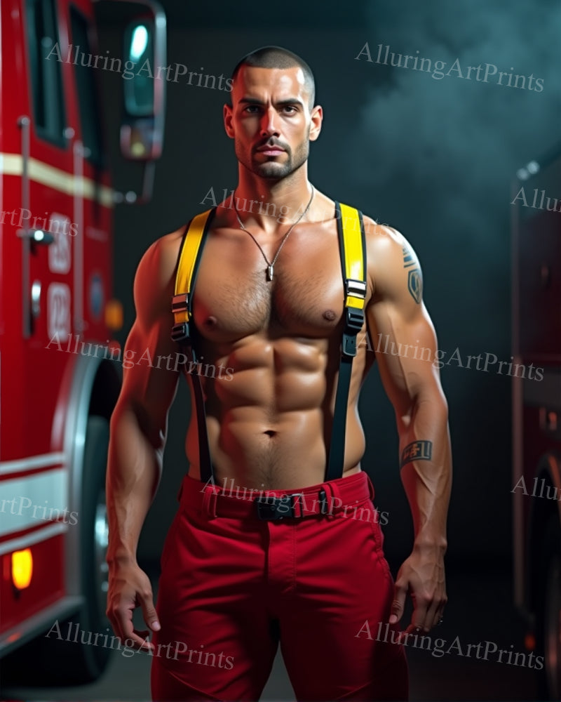Male Model Muscular Digital Art AI Fantasy - 29D