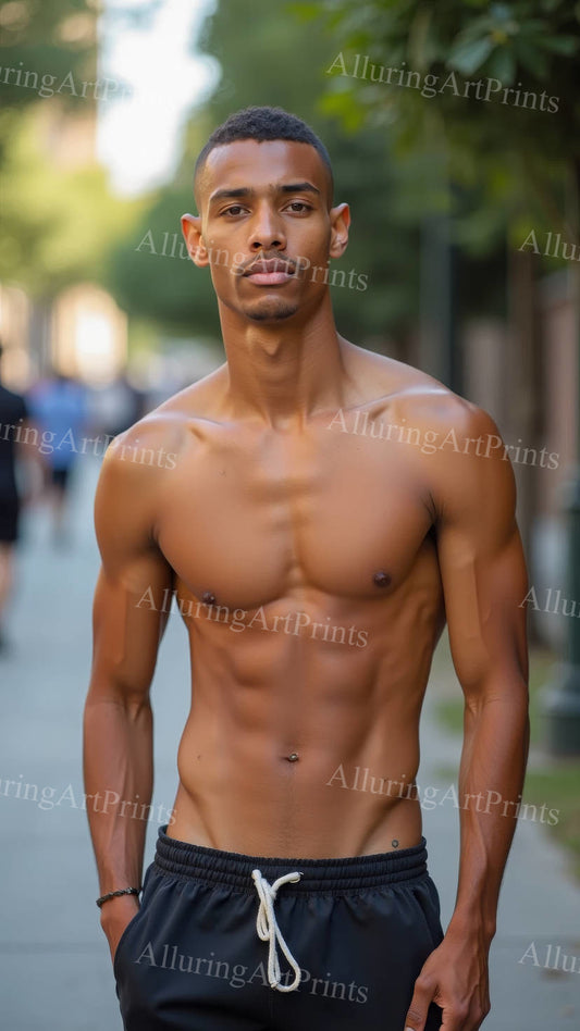 Male Model Muscular Digital Art AI Fantasy - 328D