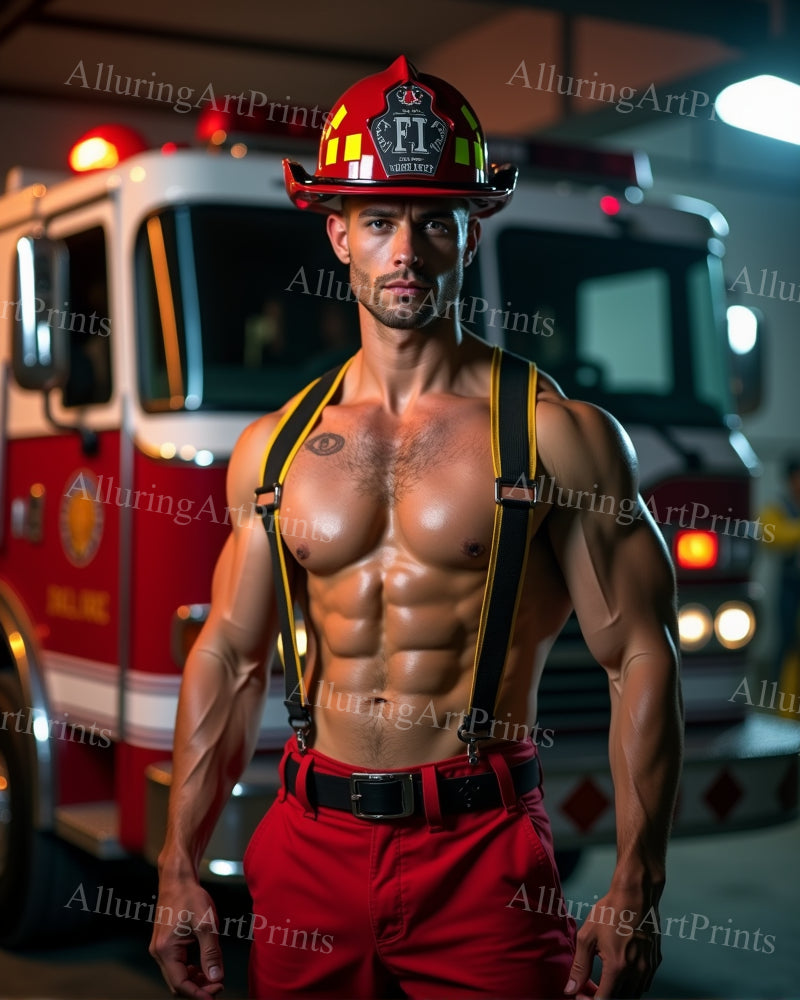 Male Model Muscular Digital Art AI Fantasy - 32D