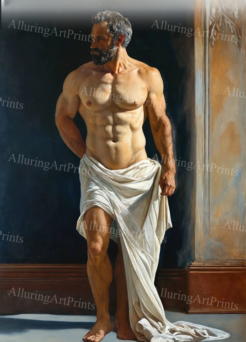 Male Model Muscular Digital Art AI Fantasy - 33D