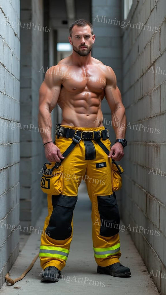 Male Model Muscular Digital Art AI Fantasy - 340D