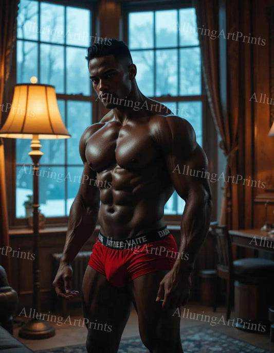 Black Male Model Muscular Digital Art AI Fantasy - 343D