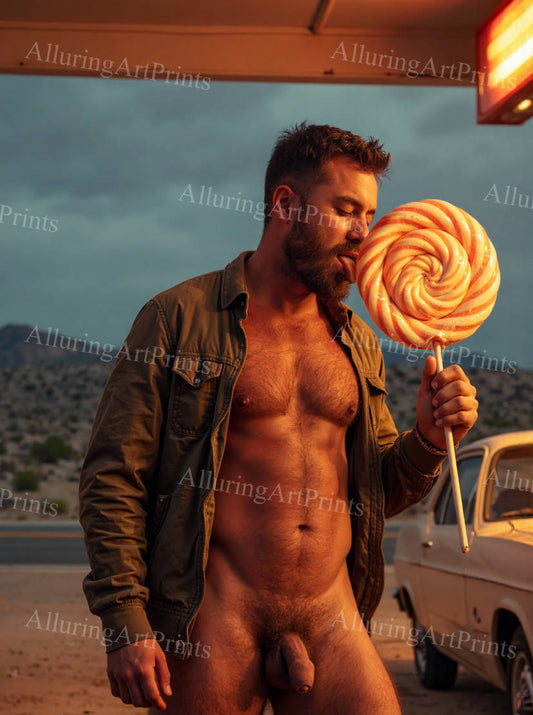 Nude Male Model Muscular - 347D