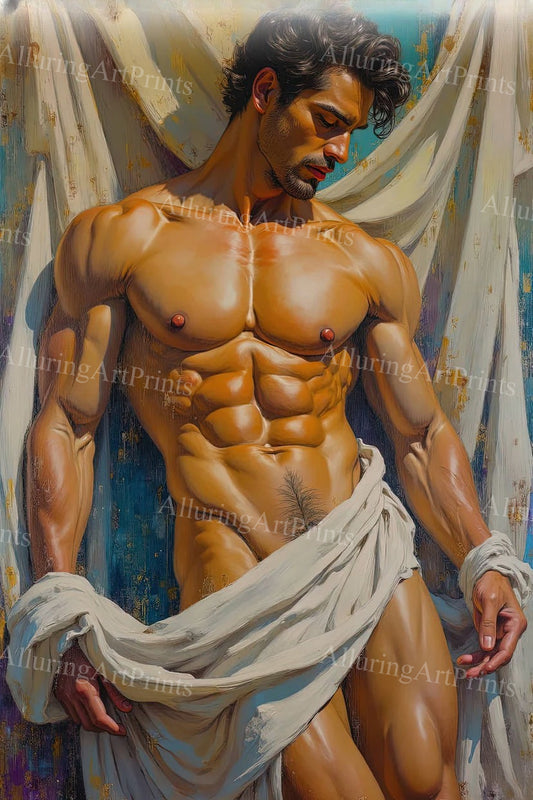 Male Model Muscular Digital Art AI Fantasy - 34D