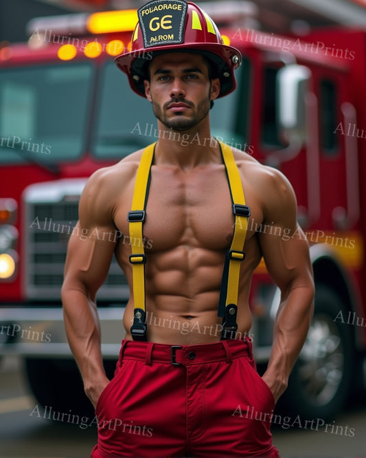 Male Model Muscular Digital Art AI Fantasy - 34D