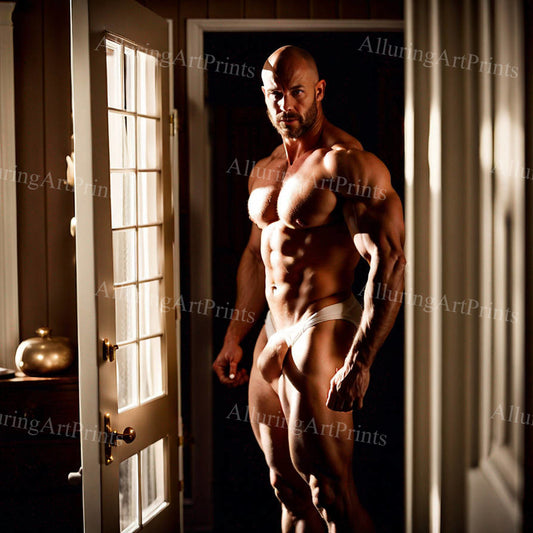 Nude Male Model Muscular - 364D