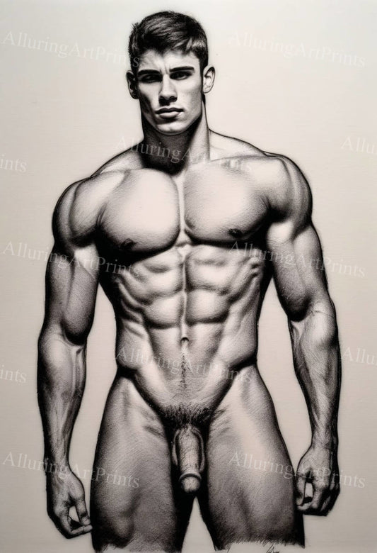 Nude Male Model Muscular - 367D