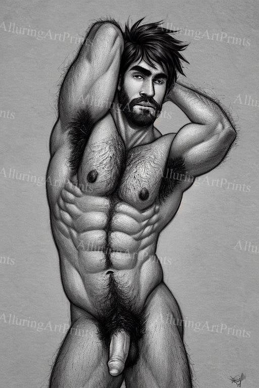 Nude Male Model Muscular - 377D