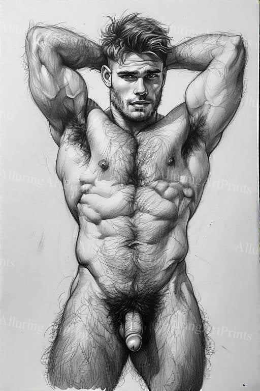 Nude Male Model Muscular - 379D