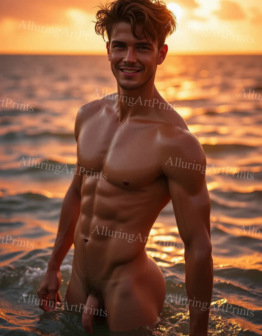 Nude Male Model Muscular - 389D
