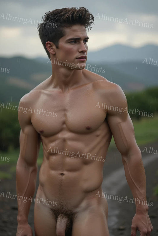 Nude Male Model Muscular - 393D