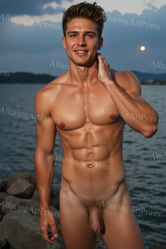 Nude Male Model Muscular - 398D