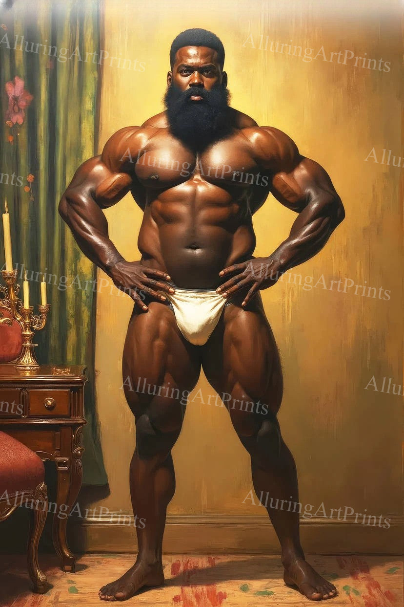 Male Model Muscular Digital Art AI Fantasy - 41D