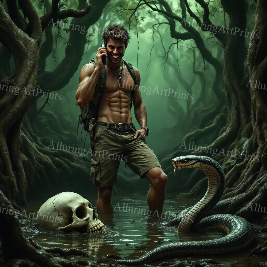 Male Model Muscular Digital Art AI Fantasy - 42D