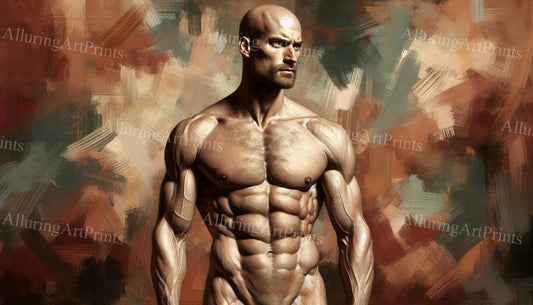 Male Model Muscular Digital Art AI Fantasy - 44D