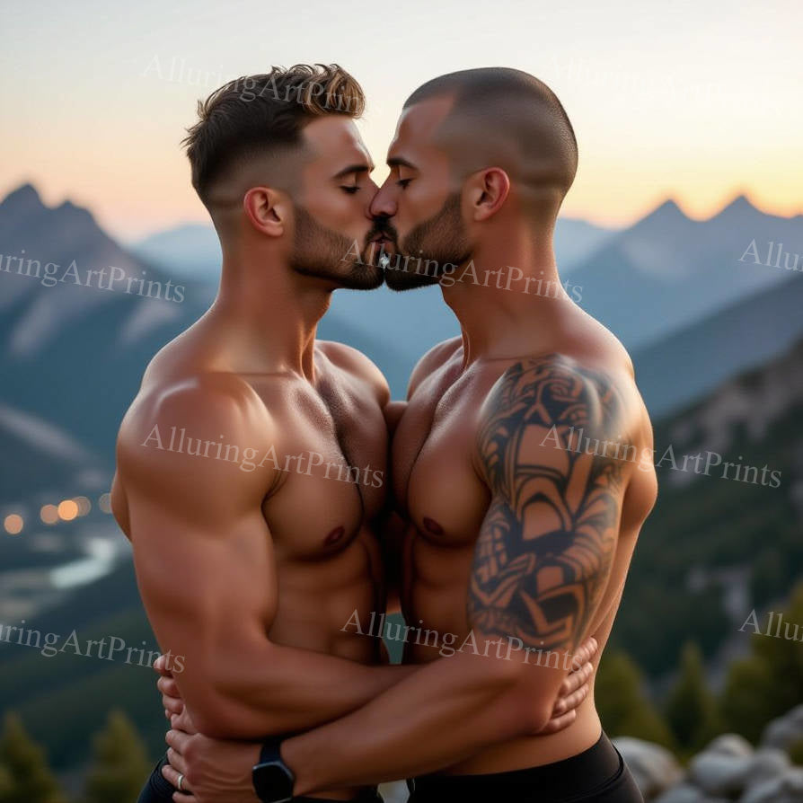 Male Models Muscular Digital Art AI Affectionate - 448D