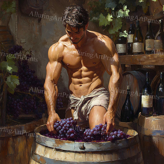Male Model Muscular Digital Art AI Fantasy - 455D