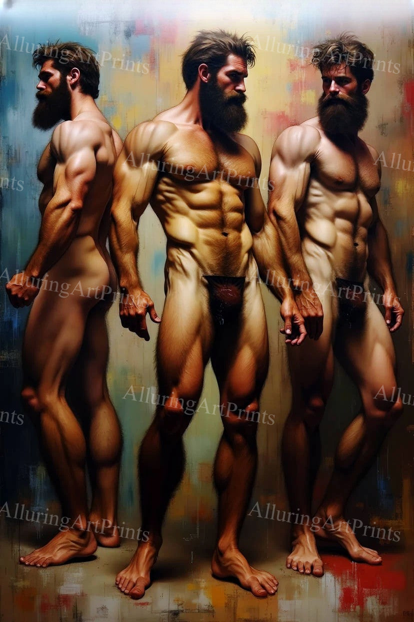 Male Models Muscular Digital Art AI Fantasy - 46D