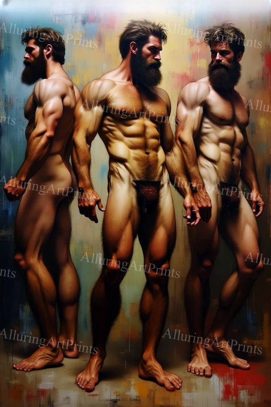 Male Models Muscular Digital Art AI Fantasy - 46D