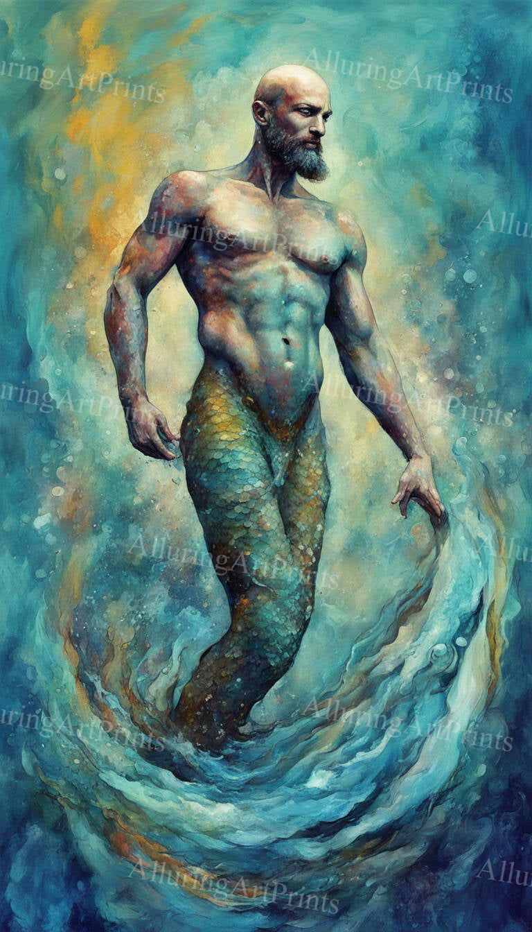 Male Model Muscular Digital Art AI Fantasy - 47D