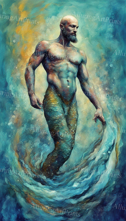 Male Model Muscular Digital Art AI Fantasy - 47D