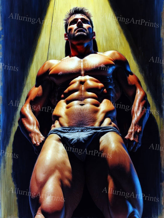 Male Model Muscular Digital Art AI Fantasy - 479D