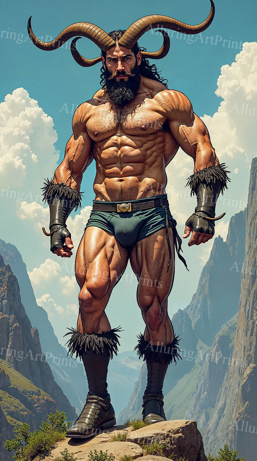Male Model Muscular Digital Art AI Fantasy - 48D