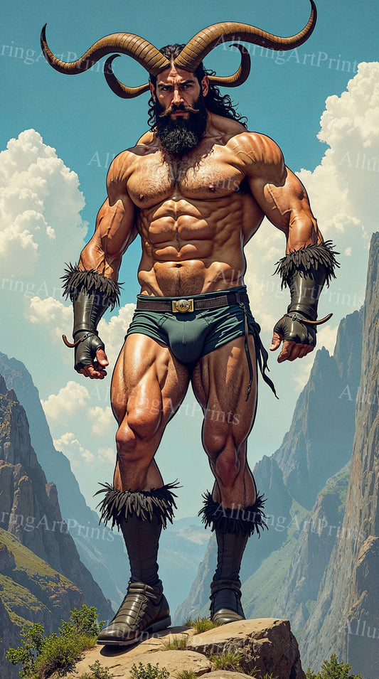 Male Model Muscular Digital Art AI Fantasy - 48D