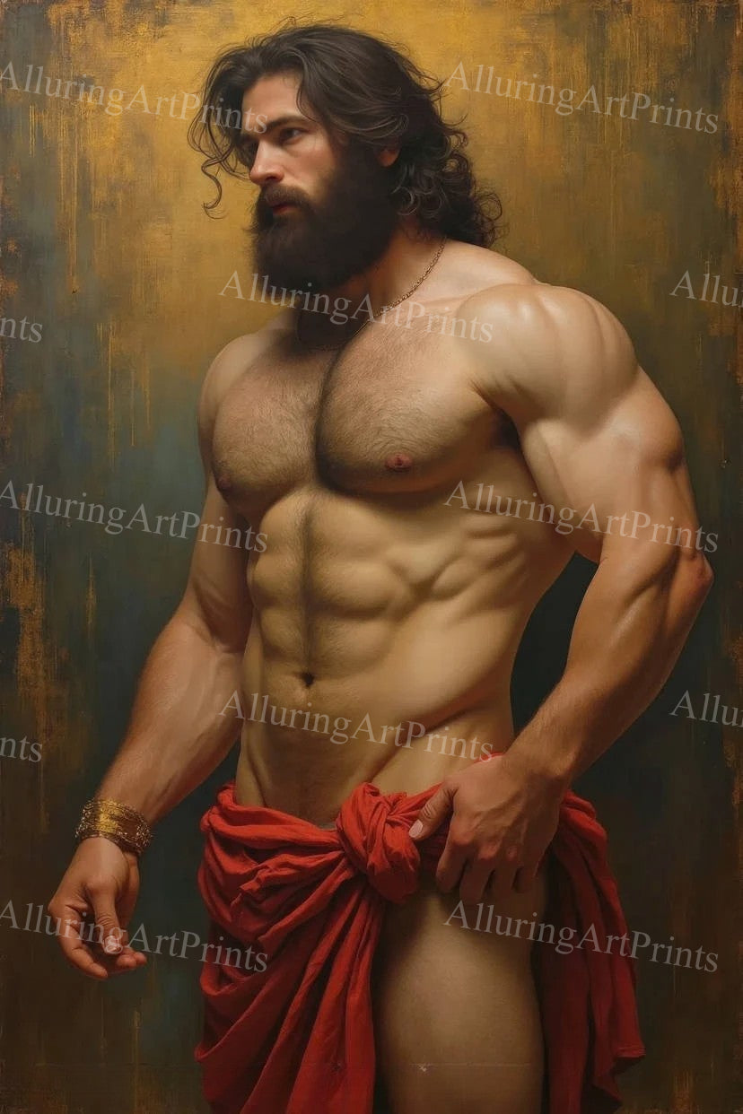 Male Model Muscular Digital Art AI Fantasy - 482D