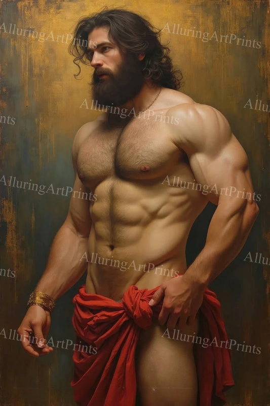 Male Model Muscular Digital Art AI Fantasy - 482D